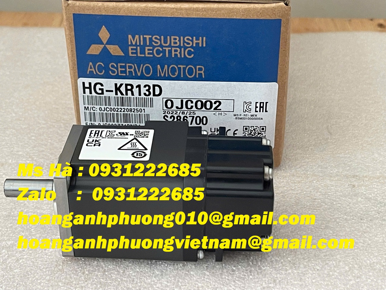 Bảo hành 12 tháng - Động cơ servo mitsubishi HG-KR13D